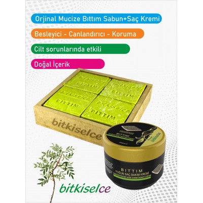 Bitkiselce Siirt Bıttım Sabunu 450 gr. & Bittim Saç Kremi 